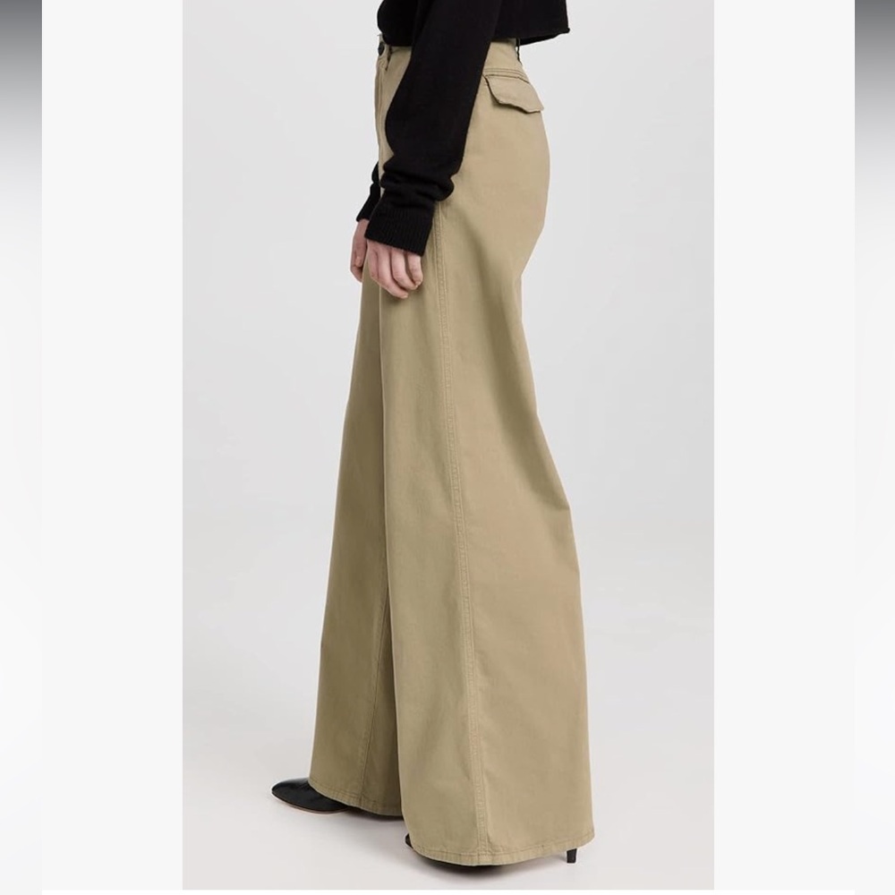 rag & bone Sofie Cotton-Blend Wide-Leg Chino Pants Size 2